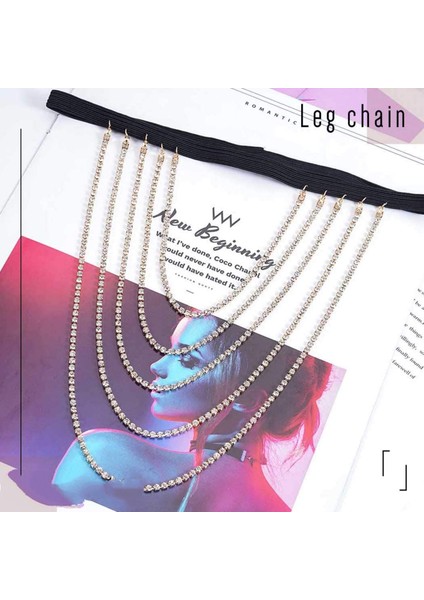 Avekı Boho Kristal Bacak Zincirleri Taklidi Vücut Zinciri Rave Parti Uyluk Zinciri Vücut Takı Aksesuarları Kadınlar ve Kızlar Için, Stil A-Altın (Yurt Dışından) modelleri