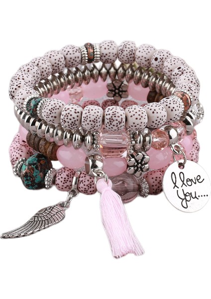 1 Adet Bohemian Istiflenebilir Boncuk Bilezik, Çok Katmanlı Streç Püskül Bilezik Çok Renkli Takı Kolye Çekicilik Bilezikler Kadınlar Kızlar Için (Yurt Dışından)