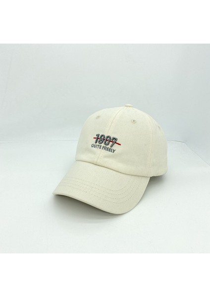 1907 Beyzbol Şapkası Yaz Soft Üst Şapka (Beyaz) (Yurt Dışından)
