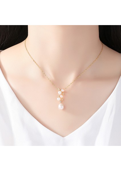 925 Ayar Gümüş Inci/aytaşı Kolye Birthstone Kolye Kadınlar Için Doğum Günü Anneler Günü Takı Hediyeler Anne Onun Kadın Kızlar Için (Yurt Dışından)