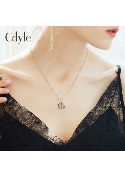 Romantik Sevgililer Yeni Yıl Hediyesi Mücevher Kolye, Kristal Kolye Kolye Takı Kadınlar Için Birthstone Kolye Kadınlar Için, Kalp (Yurt Dışından) fırsatları