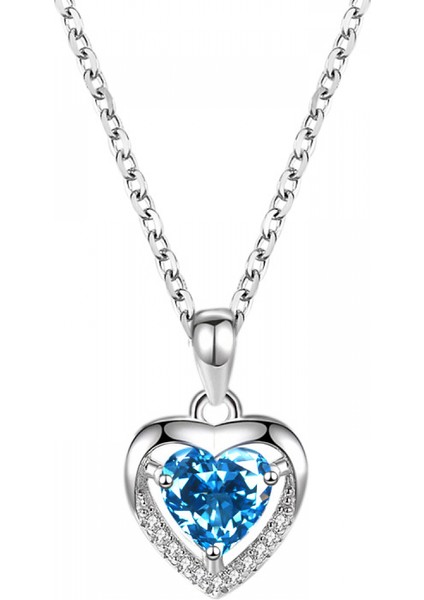 925 Ayar Gümüş Takı Zirkon Kolye Kolye 18", Kadınlara Hediyeler, Anneler Günü Hediyeleri, Kadınlara Doğum Günü Hediyeleri, Kadınlara Kolyeler (Yurt Dışından)