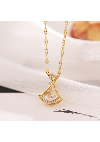 Yeni Titanyum Çelik Kolye Moda Basit Küçük Tasarım Kolye (Yurt Dışından)