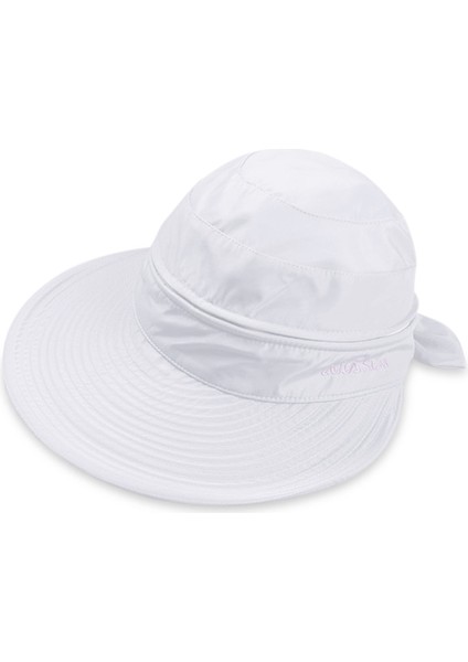 Kadın Upf 50+ Uv Güneş Korumalı Dönüştürülebilir Plaj Şapkası Plaj, Balık Tutma, Yürüyüş, Kamp, Seyahat Için (Beyaz) (Yurt Dışından)