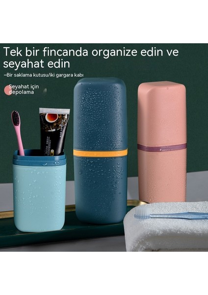 Basit Seyahat Diş Fırçası Kabı, Yıkama Kabı, Diş Fırçası Kutusu, Seyahat Seti, Taşınabilir Diş Macunu ve Diş Fırçası Saklama Kutusu*2 (Yurt Dışından)