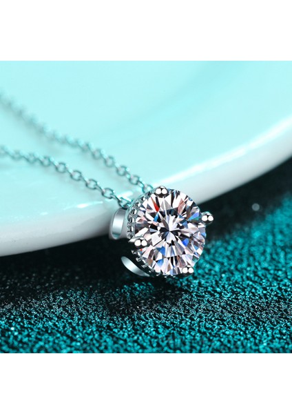 Mozanit Kolye Kolye 1ct S925 Gümüş D Renk Kadınlar Için Ideal Kesim Pırlanta Kolye (Yurt Dışından) fiyatları