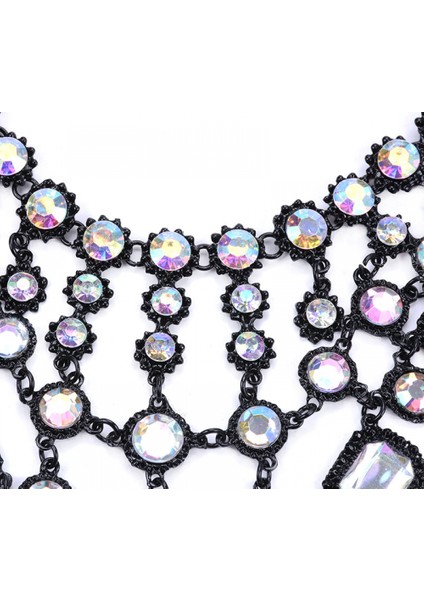 Bayan Kolye Çok Katmanlı Kristal Taş Püskül Kolye Bayan Moda Giyim Aksesuarları (Çok Renkli) (Yurt Dışından) modelleri