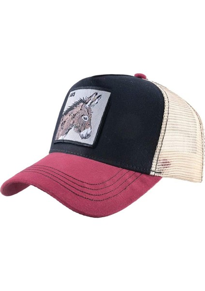 Unisex Hayvan Örgü Kamyon Şoförü Şapkası Snapback Işlemeli Yama Beyzbol Şapkaları, Lv-Rd2 (Yurt Dışından)