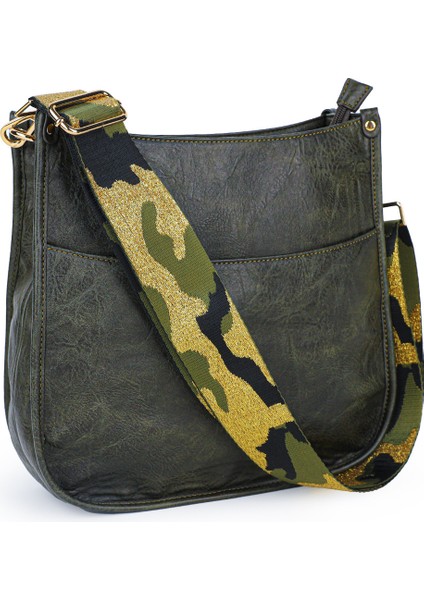 Pu Renkli Geniş Omuz Askılı Crossbody Çanta Moda Şeker Rengi Omuz Çantası Avrupa ve Amerika Popüler Retro Avrupa ve Amerika (Yurt Dışından)