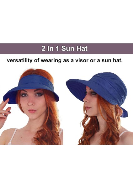 Kadın Şapkaları Upf 50+ Uv Güneş Koruyucu Cabrio Plaj Vizör Şapkası (Yurt Dışından) modelleri