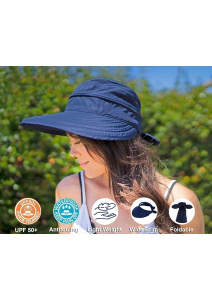 Kadın Şapkaları Upf 50+ Uv Güneş Koruyucu Cabrio Plaj Vizör Şapkası (Yurt Dışından) fırsatları