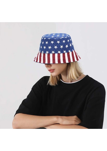 Kadınlar Için Sevimli Kova Şapka Plaj Balıkçı Şapkaları, Çift Taraflı Aşınma, Bayrak (Yurt Dışından) fiyatları