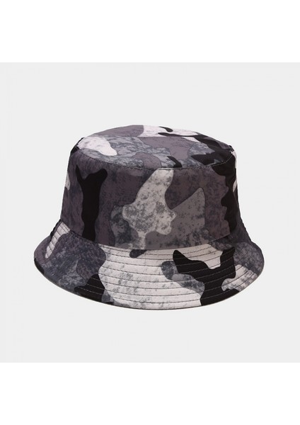 Kova Şapka Plaj Balıkçı Şapkaları Güneş Şapkası Kadın Erkek Geri Dönüşümlü Çift Taraflı Aşınma (Yurt Dışından)