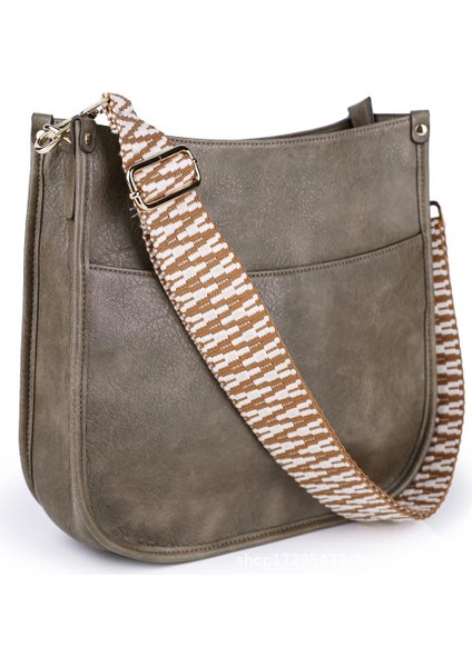 Pu Renkli Geniş Omuz Askılı Crossbody Çanta Moda Şeker Rengi Omuz Çantası Avrupa ve Amerika Popüler Retro Avrupa ve Amerika (Yurt Dışından)