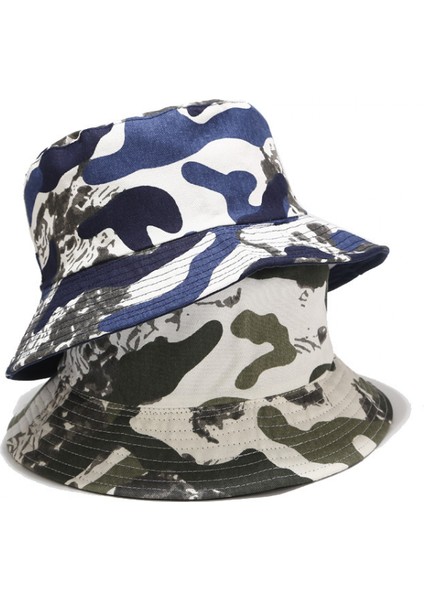 Kova Şapka Kamuflaj Şapka Plaj Balıkçı Şapkaları Kadın Erkek Için Güneş Şapkası Geri Dönüşümlü Çift Taraflı Aşınma, Yeşil (Yurt Dışından) modelleri