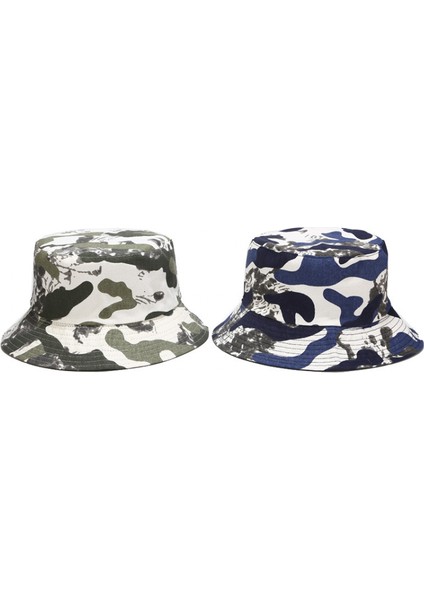 Kova Şapka Kamuflaj Şapka Plaj Balıkçı Şapkaları Kadın Erkek Için Güneş Şapkası Geri Dönüşümlü Çift Taraflı Aşınma, Yeşil (Yurt Dışından) fırsatları