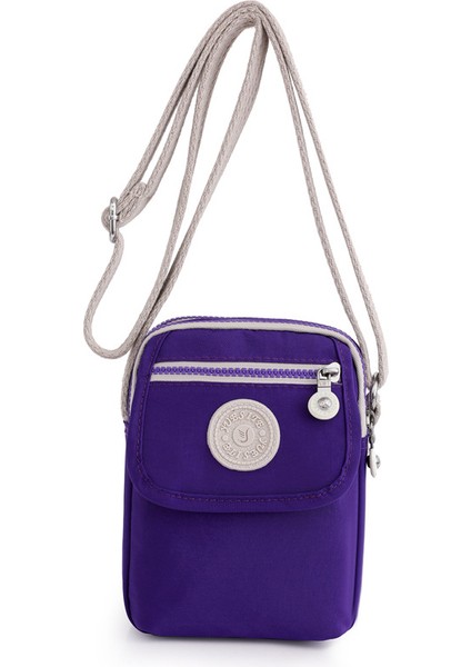 Trendy Kadın Crossbody Çanta Basit Düz Renk Çok Cepli Kadın Omuz Cep Telefonu Para Küçük Kare Çanta (Yurt Dışından)
