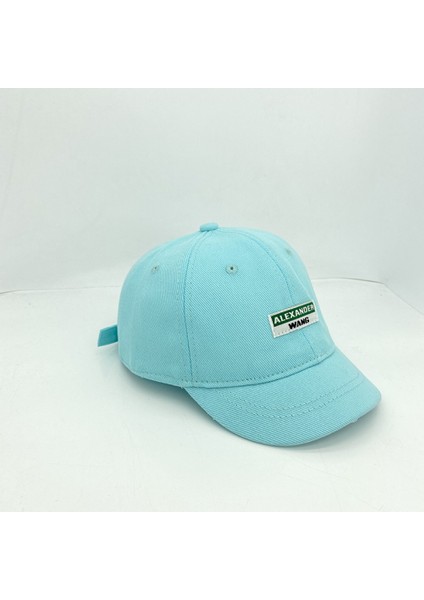 Erkekler ve Kadınlar Için Işlemeli Yazı Kısa Kenarlı Kap Ayarlanabilir Beyzbol Şapkası (Açık Mavi) (Yurt Dışından)
