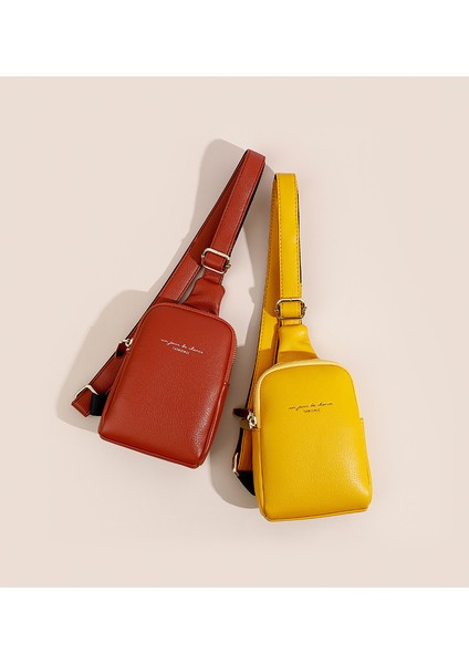 Moda Bayanlar Pu Crossbody Çanta Modaya Uygun Ins Göğüs Çantası (Yurt Dışından)