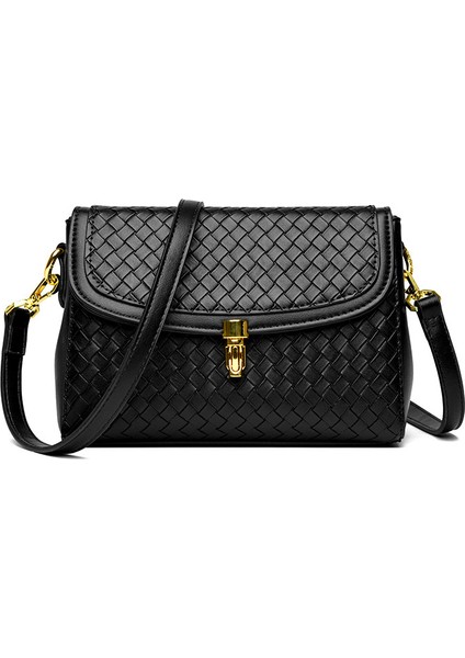 Dokuma Çapraz Çanta Büyük Kapasiteli Yumuşak Deri Omuz Çantası (Yurt Dışından)