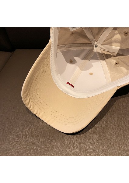 Moda Basit M Harfi Nakış Beyzbol Şapkası Kavisli Ağzına Kadar Güneş Şapkası Sivri Uçlu Kap, Beyaz (Yurt Dışından) fiyatları