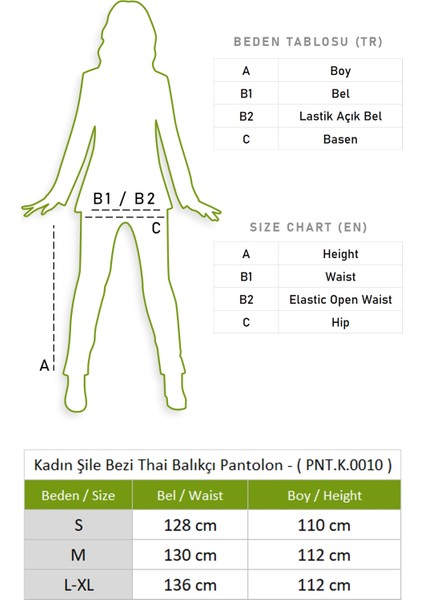 Kadın Şile Bezi Thai Balıkçı Pantolon Siyah Syh