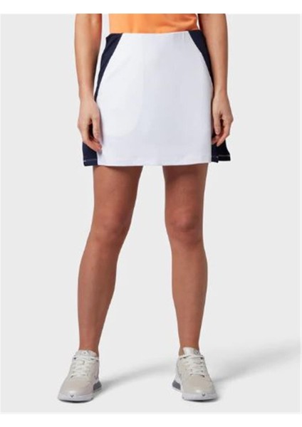 Colorblock With Side Slits Skort- Kadın Yan Yırtmaçlı Renk Bloklu Şortlu Etek