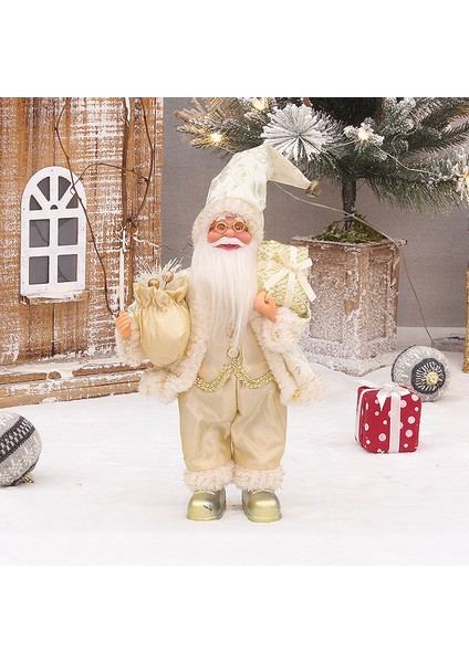 Noel Baba Bebek Pencere Dekorasyon Malzemeleri 30CM Ayakta Noel Baba (Yurt Dışından)