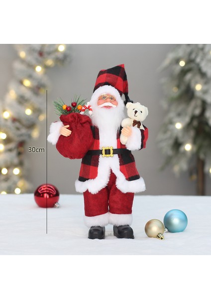 Noel Baba Bebek Pencere Dekorasyon Malzemeleri 30CM Ayakta Noel Baba (Yurt Dışından)