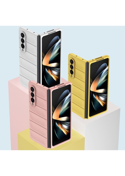 Samsung Galaxy Z Fold 3 5g Için Dayanıklı Pc Kauçuk Darbeye Dayanıklı Telefon Kılıfı - Koyu Kırmızı (Yurt Dışından)