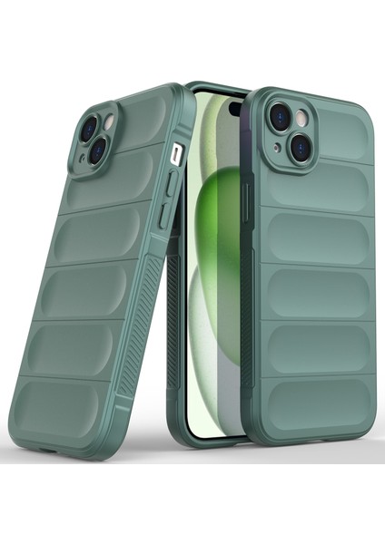 iPhone 15 Plus Için Yumuşak Tpu Kaymaz Telefon Kılıfı - Yeşil (Yurt Dışından)