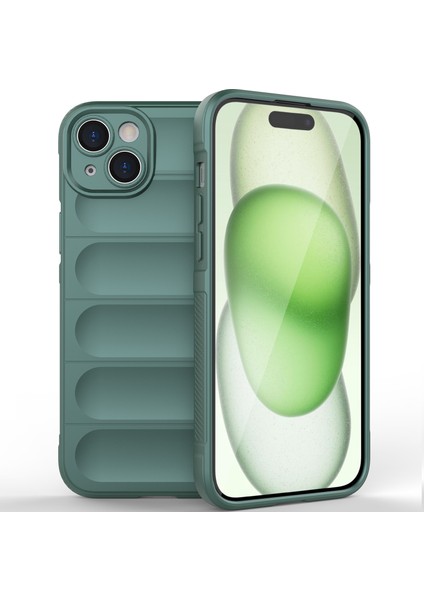 iPhone 15 Plus Için Yumuşak Tpu Kaymaz Telefon Kılıfı - Yeşil (Yurt Dışından)
