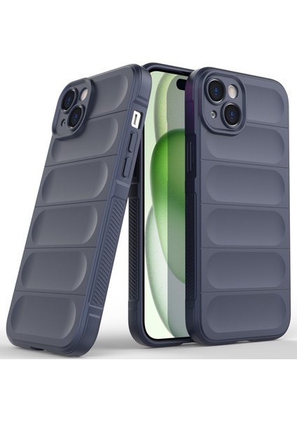 iPhone 15 Plus Için Yumuşak Tpu Kaymaz Telefon Kılıfı - Lacivert (Yurt Dışından)