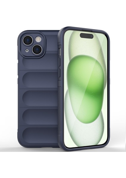 iPhone 15 Plus Için Yumuşak Tpu Kaymaz Telefon Kılıfı - Lacivert (Yurt Dışından)