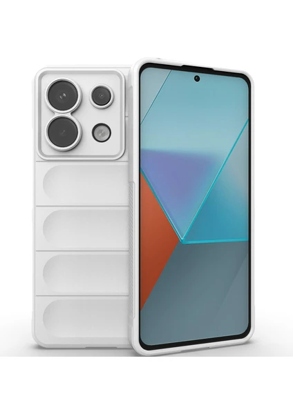 Xiaomi Redmi Note 13 Pro Için Yumuşak Tpu Kaymaz Telefon Kılıfı - Beyaz (Yurt Dışından)