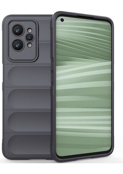 Realme Gt2 Pro Için Yumuşak Tpu Kaymaz Telefon Kılıfı - Koyu Gri (Yurt Dışından)