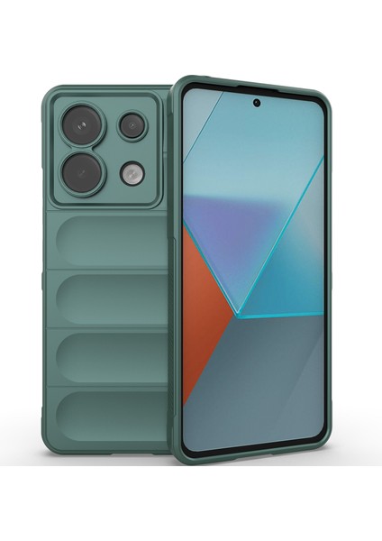 Xiaomi Redmi Note 13 Pro Için Yumuşak Tpu Kaymaz Telefon Kılıfı - Yeşil (Yurt Dışından)