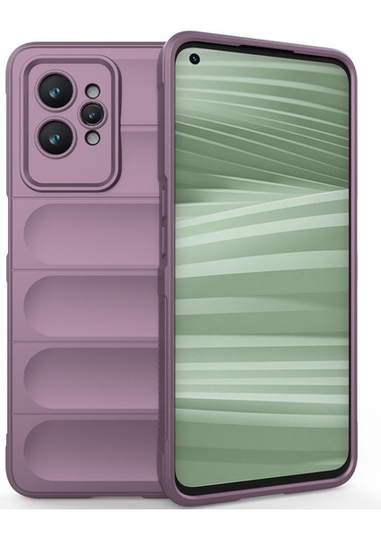 Realme Gt2 Pro Için Yumuşak Tpu Kaymaz Telefon Kılıfı - Mor (Yurt Dışından)