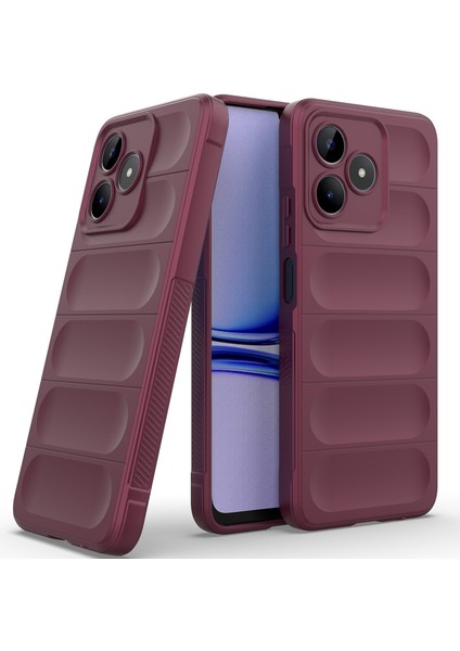 Realme C53 Için Yumuşak Tpu Kaymaz Telefon Kılıfı - Koyu Kırmızı (Yurt Dışından)