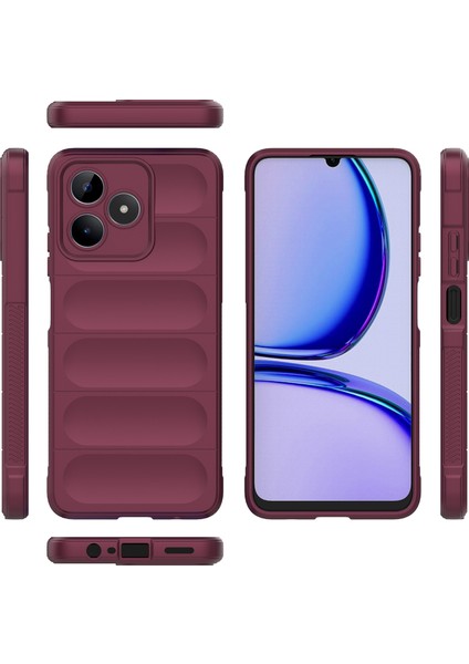 Realme C53 Için Yumuşak Tpu Kaymaz Telefon Kılıfı - Koyu Kırmızı (Yurt Dışından) modelleri