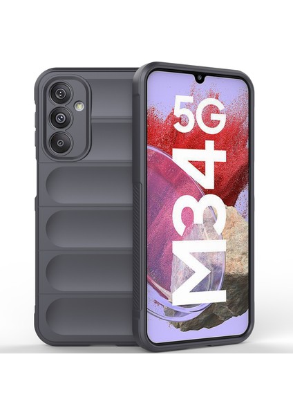 Samsung Galaxy M34 5g Için Yumuşak Tpu Kaymaz Telefon Kılıfı - Koyu Gri (Yurt Dışından)