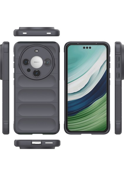 Huawei Mate 60 Pro Için Yumuşak Tpu Kaymaz Telefon Kılıfı - Koyu Gri (Yurt Dışından)