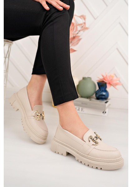 Kadın Loafer Yuvarlak Burun Maskülen Bağcıksız Yüksek Dolgu Taban Oxford Ayakkabı E Siyah Cilt E Siyah Cilt E Siyah Cilt F Nude Cilt fiyatları