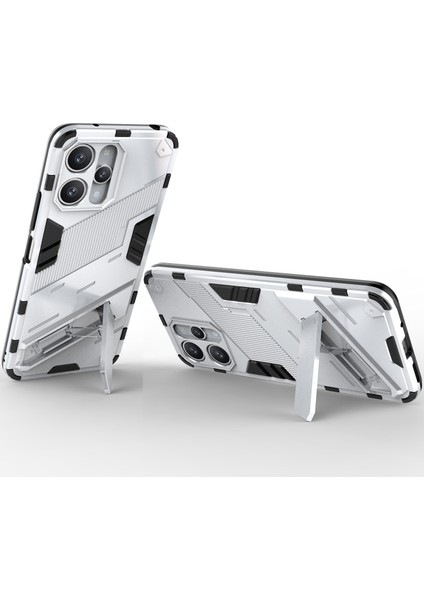 Xiaomi Redmi 12 /note 12R/POCO M6 Pro 5g Için Sert Pc Tpu Hibrit Düşme Önleyici Stand Telefon Kılıfı - Beyaz (Yurt Dışından) fırsatları