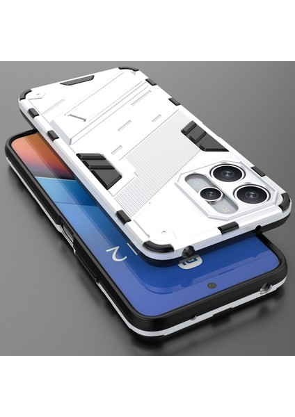 Xiaomi Redmi 12 /note 12R/POCO M6 Pro 5g Için Sert Pc Tpu Hibrit Düşme Önleyici Stand Telefon Kılıfı - Beyaz (Yurt Dışından) indirimleri