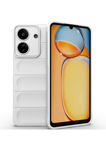 Xiaomi Redmi 13C /poco C65 Için Yumuşak Tpu Kaymaz Telefon Kılıfı - Beyaz (Yurt Dışından)