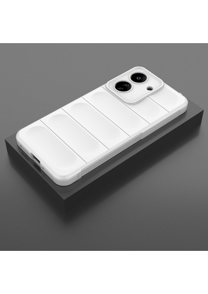 Xiaomi Redmi 13C /poco C65 Için Yumuşak Tpu Kaymaz Telefon Kılıfı - Beyaz (Yurt Dışından)