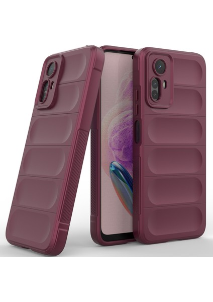 Xiaomi Redmi Note 12S Için Yumuşak Tpu Kaymaz Telefon Kılıfı - Koyu Kırmızı (Yurt Dışından)