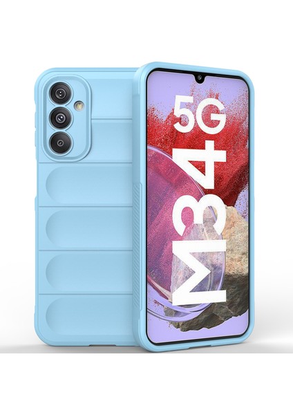 Samsung Galaxy M34 5g Için Yumuşak Tpu Kaymaz Telefon Kılıfı - Mavi (Yurt Dışından) fiyatları