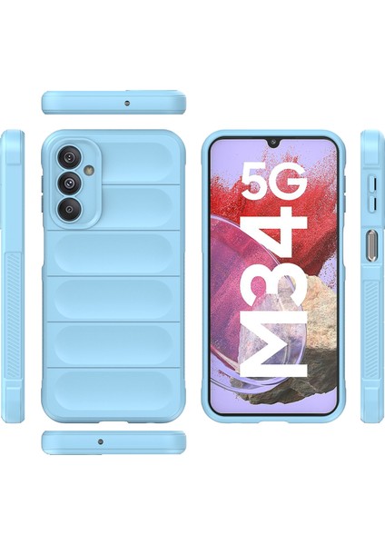 Samsung Galaxy M34 5g Için Yumuşak Tpu Kaymaz Telefon Kılıfı - Mavi (Yurt Dışından) modelleri